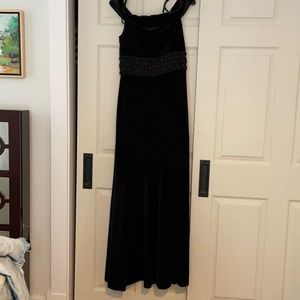Shoshanna off the shoulder velvet gown